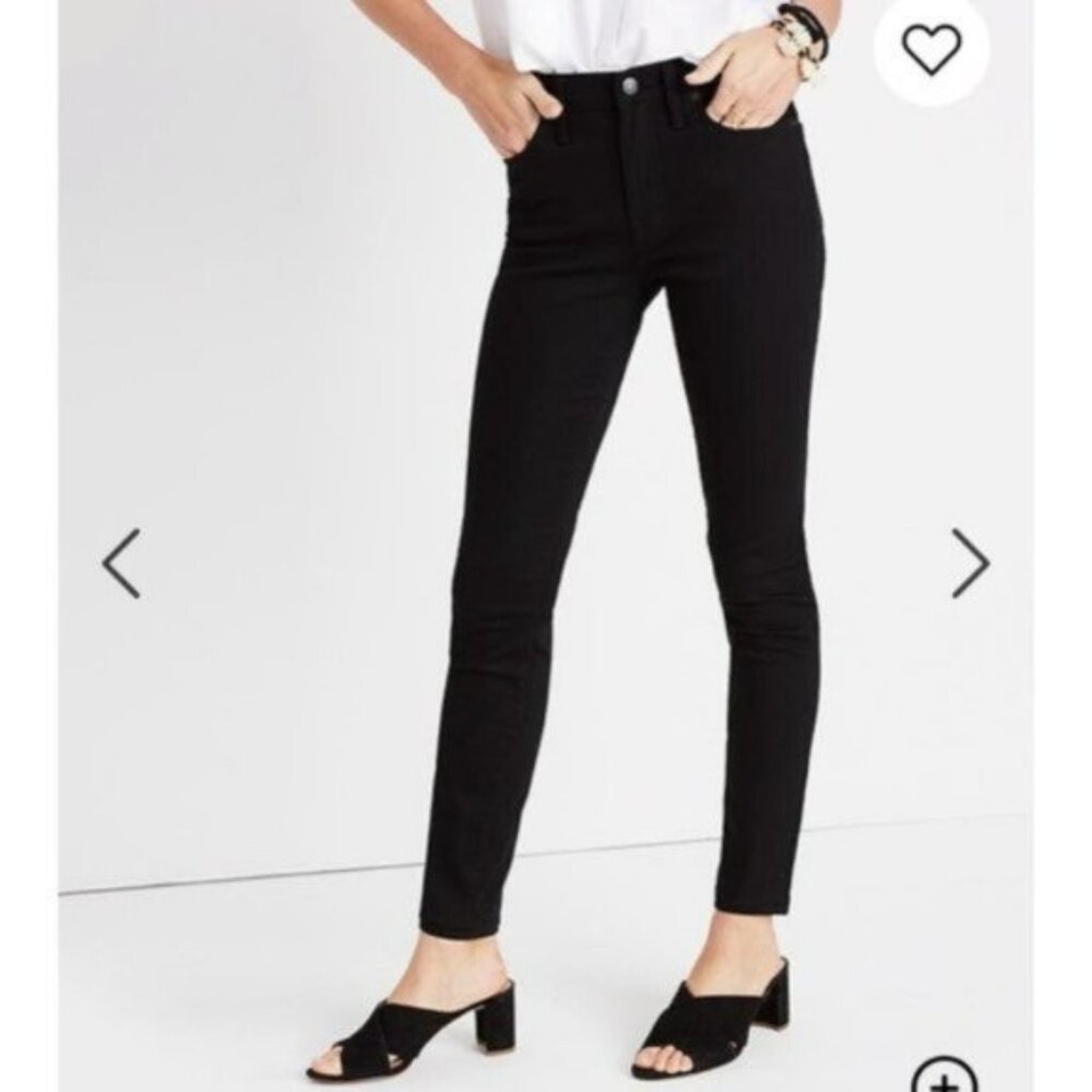 Madewell 9" High-Rise Skinny Jeans in Black size 26
